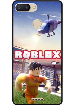 Силиконовый чехол бампер для xiaomi redmi 6 с картинкой roblox роблокс