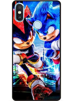 Силиконовый чехол бампер для xiaomi redmi note 6 pro с картинкой соник sonik шэдоу