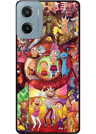 Силіконовий чохол бампер для motorola moto g05 з малюнком rick and morty рік і морті