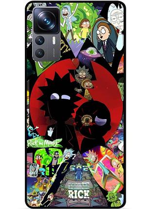 Силіконовий чохол бампер для xiaomi 12t з малюнком rick and morty рік і морті