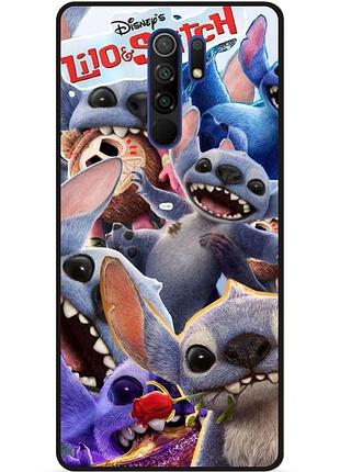 Силиконовый чехол бампер для xiaomi redmi 9 с картинкой stitch стич
