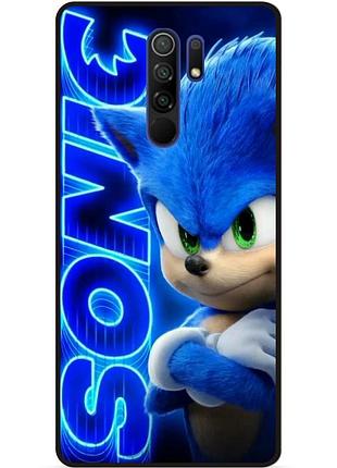 Силіконовий бампер чохол для xiaomi redmi 9 з малюнком соник sonik