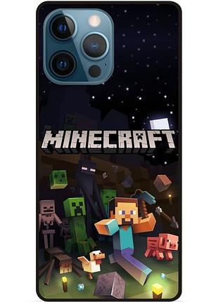 Силиконовый чехол бампер для iphone 13 pro игра майнкрафт minecraft