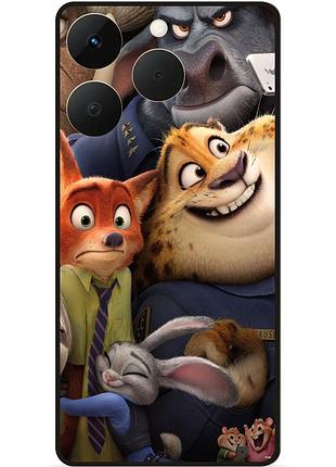 Силиконовый чехол бампер для realme 15t с рисунком zootopia зверополис