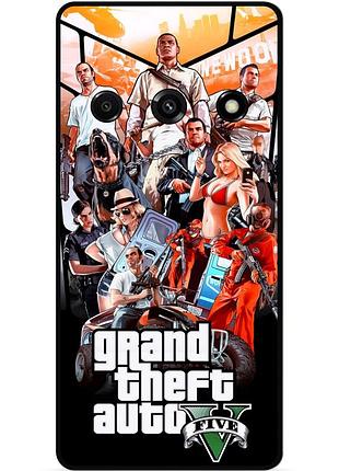 Силіконовий бампер чохол для samsung j7 j710 з малюнком gta гта