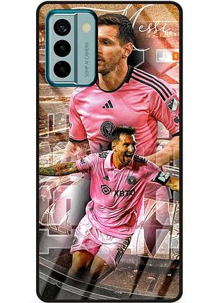 Силиконовый бампер чехол для nokia g22 с рисунком месси интер messi