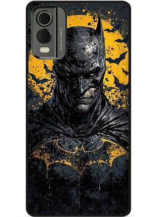 Чехол силиконовый бампер для nokia c32 с рисунком бэтмен batman
