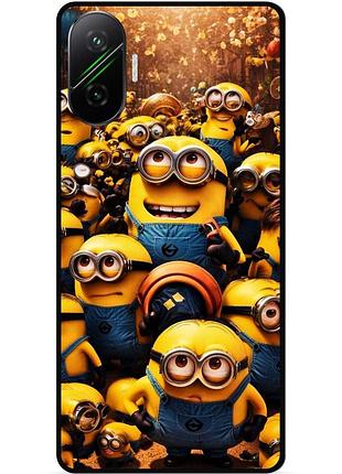 Силиконовый бампер чехол для xiaomi poco f7 с картинкой minion миньоны