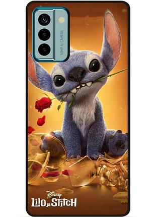 Силиконовый чехол бампер для nokia g11 stitch лило и стич