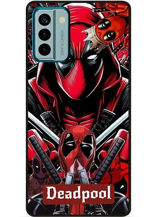 Силиконовый бампер чехол для nokia g21 с рисунком deadpool дэдпул