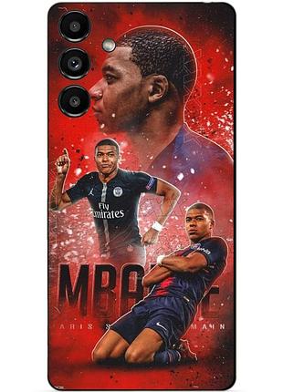 Силиконовый бампер чехол для samsung m52 с рисунком мбаппе psg mbappe