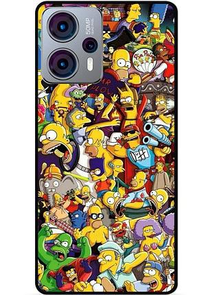 Силіконовий чохол бампер для motorola moto g23 з малюнком стикери гравіті фолз футурама маріо
