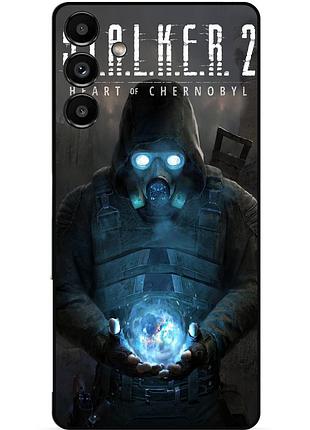 Силиконовый чехол бампер для samsung s21 plus с картинкой сталкер stalker