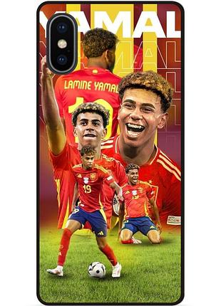 Чехол силиконовый бампер для iphone xs max с рисунком ламин ямаль lamine yamal испания