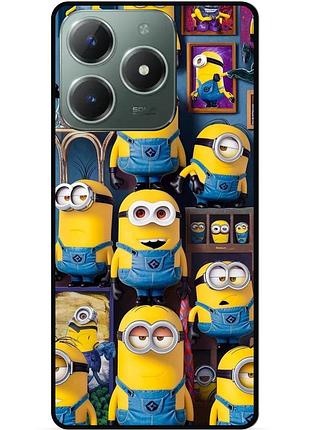 Силиконовый бампер чехол для tecno spark 20 pro с картинкой миньоны minion
