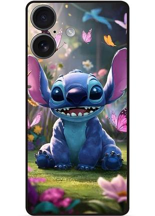 Силиконовый бампер чехол для iphone 17 стич и лило stitch