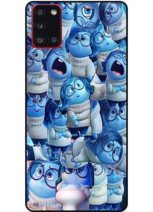 Чехол силиконовый бампер для samsung a21s с рисунком головоломка печаль