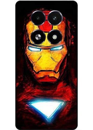 Чехол силиконовый бампер для tecno spark 30 pro с рисунком marvel марвел железный человек iron man