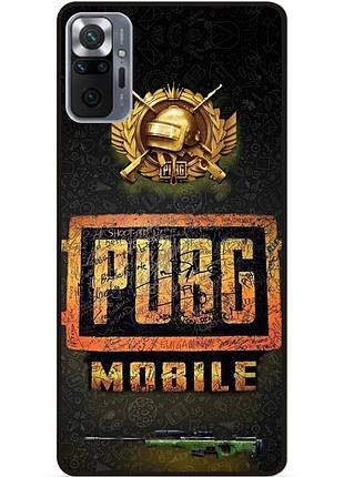 Силіконовий чохол бампер для xiaomi redmi note 10 pro з малюнком пабг pubg