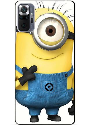 Силиконовый бампер чехол для xiaomi redmi note 10 pro с рисунком миньон кевин minion