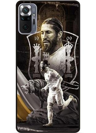 Чехол силиконовый бампер для xiaomi redmi note 10 pro с рисунком sergio ramos серхио рамос real