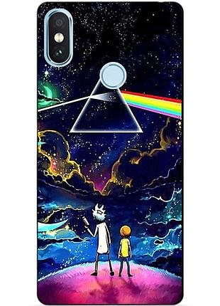 Силіконовий чохол бампер для xiaomi redmi note 6 pro з малюнком рік і морті rick and morty