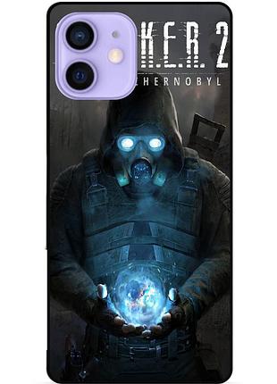 Силіконовий бампер чохол для iphone 12 з малюнком stalker сталкер