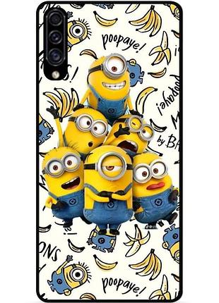 Силиконовый бампер чехол для samsung m20 с рисунком minion миньоны