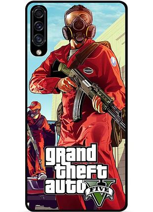 Силиконовый чехол бампер для samsung m20 с картинкой gta гта