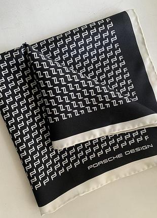 Шелковый платок porsche design 100% silk паше каре роуль оригинал