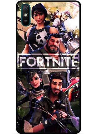 Силіконовий чохол бампер для huawei y5 2019 з картинкою фортнайт fortnite
