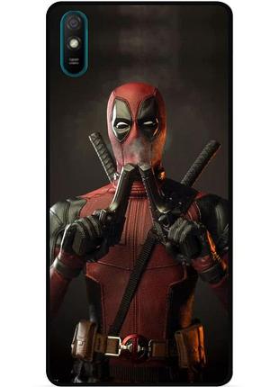 Силиконовый бампер чехол для huawei y5 2019 с рисунком дэдпул deadpool