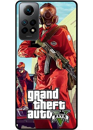 Силиконовый чехол бампер для xiaomi poco x4 pro 5g с картинкой gta гта