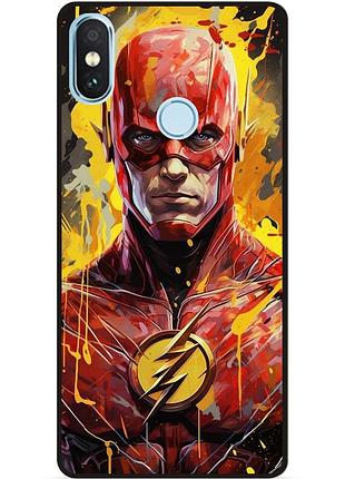 Чехол силиконовый бампер для xiaomi redmi note 6 pro с рисунком flash marvel человек молния