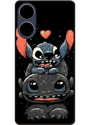 Силіконовий бампер чохол для oppo a58 з малюнком stitch стіч