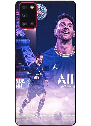 Силиконовый бампер чехол для samsung m51 с рисунком messi psg месси