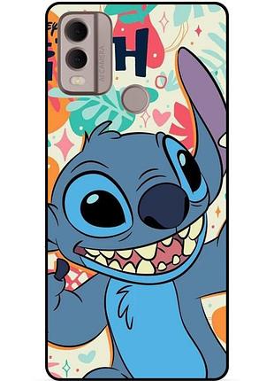 Силіконовий бампер чохол для nokia c22 з малюнком stitch стіч