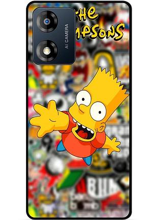 Силіконовий чохол бампер для motorola moto e14 з малюнком стикери гравіті фолз футурама маріо
