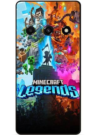 Силиконовый бампер чехол для samsung j7 j710 с картинкой minecraft майнкрафт
