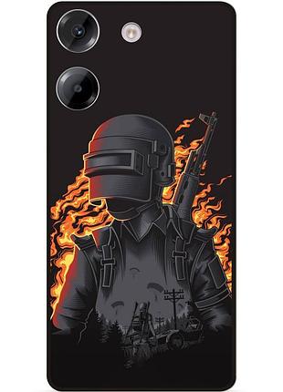 Силіконовий чохол бампер для tecno camon 20 pro з малюнком pubg пабг
