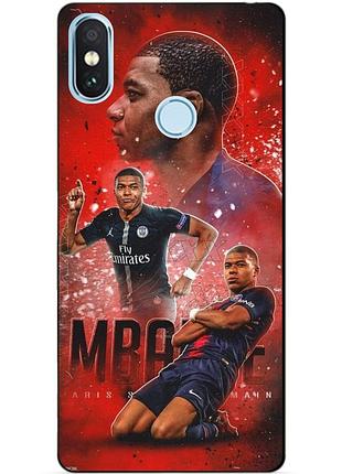 Силиконовый чехол бампер для xiaomi mi a2 lite с рисунком мбаппе psg mbappe, xiaomi mi a2 lite