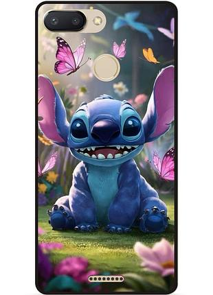 Силиконовый бампер чехол для xiaomi redmi 6 стич и лило stitch