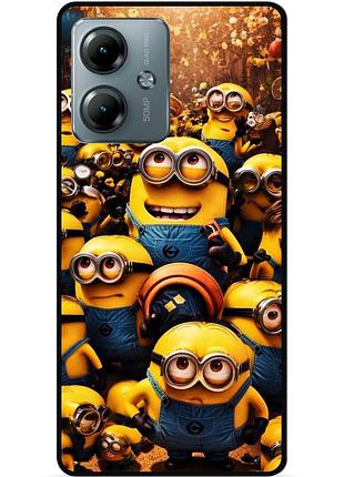 Силіконовий чохол бампер для motorola moto g54 з малюнком міньйони minion