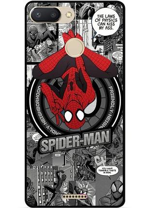 Силіконовий чохол бампер для xiaomi redmi 6 з картинкою людина-павук spider man