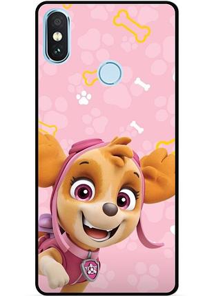 Силіконовий чохол бампер для xiaomi redmi note 6 pro з малюнком щенячий патруль