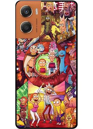 Силіконовий чохол бампер для motorola moto g06 з малюнком rick and morty рік і морті