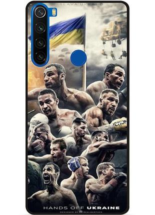 Чехол силиконовый бампер для xiaomi redmi note 8t с рисунком бокс украина кличко усик