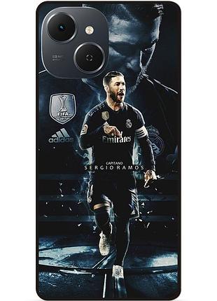 Силиконовый чехол бампер для tecno spark 40c с рисунком sergio ramos серхио рамос 4