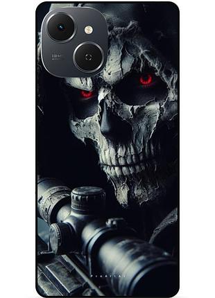Силіконовий чохол бампер для tecno spark 40c з малюнком череп 2