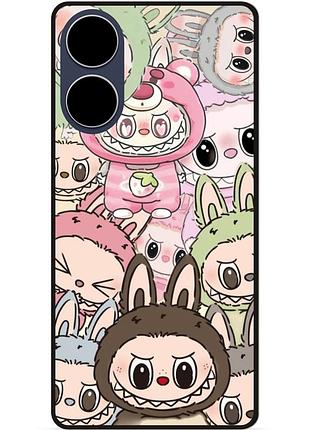 Силіконовий бампер чохол для oppo a17 з малюнком лабубу labubu